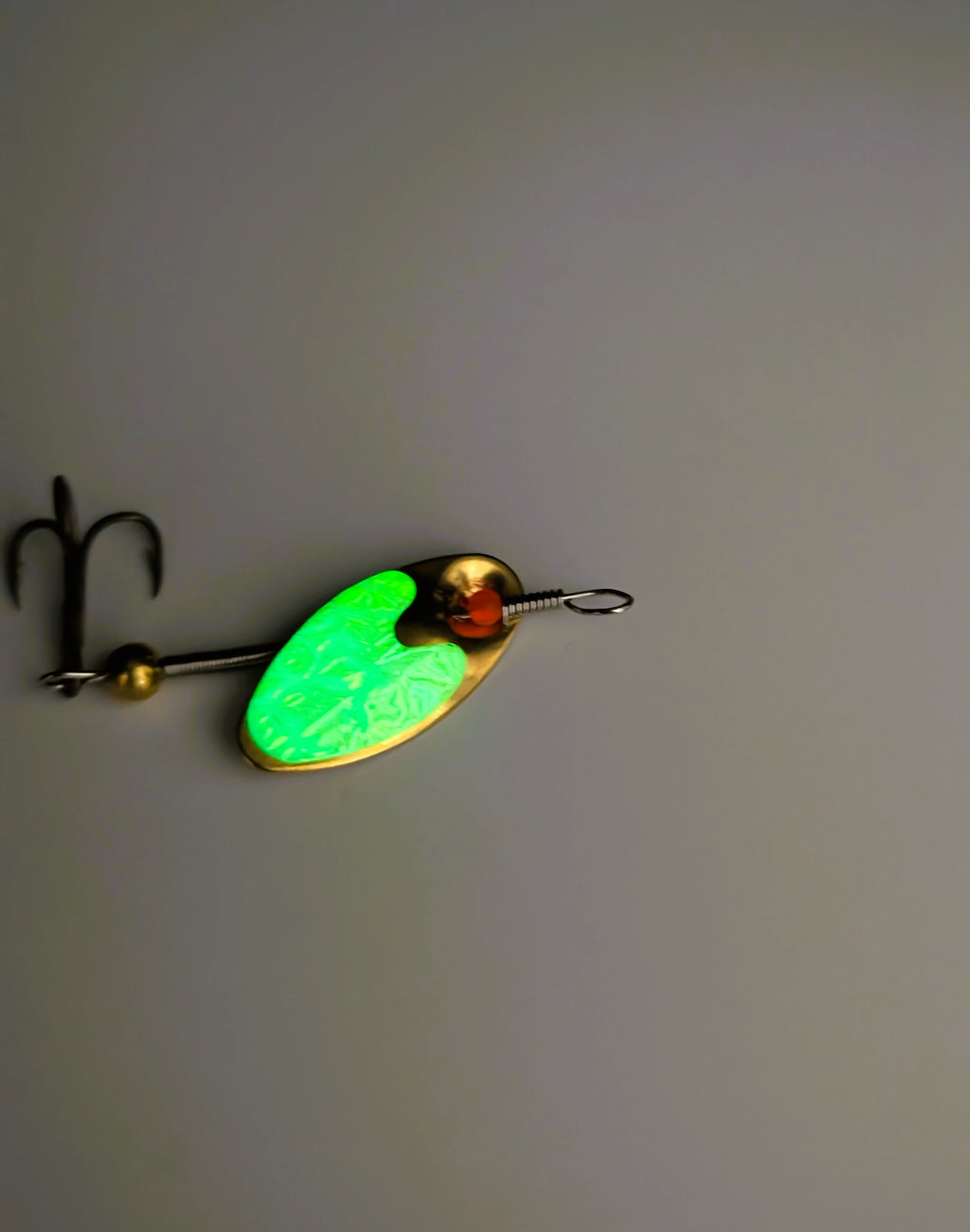 Glow‑Flash Brass Lure (#505)