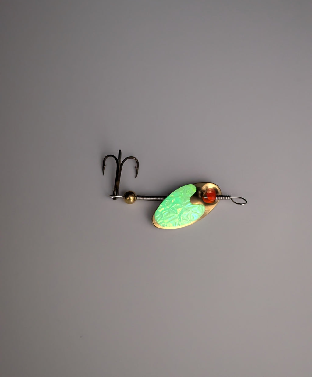 Glow‑Flash Brass Lure (#505)