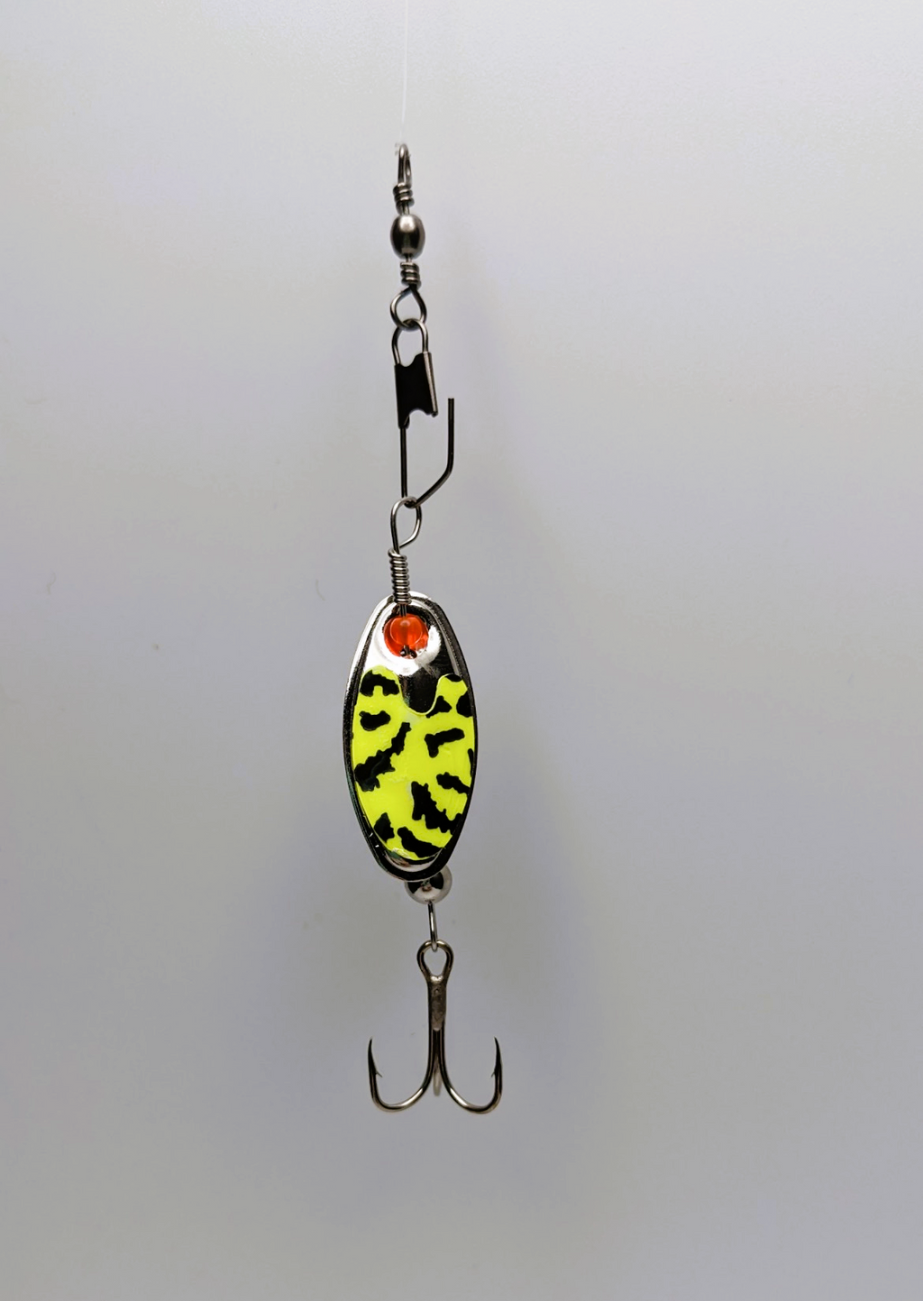 Chartreuse Tiger Brass Lure-Small (#503C)