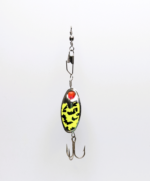 Chartreuse Tiger Nickle Lure-Small (#504C)