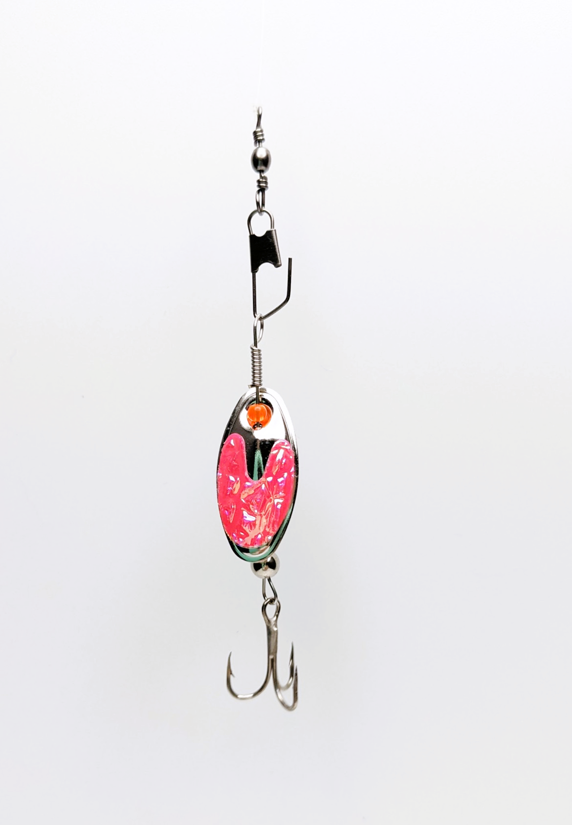 Pink Flash Nickle Lure-Small (#504P)