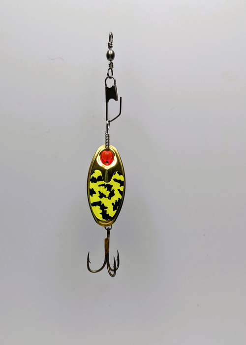 Chartreuse Tiger Brass Lure-Large (#507C)