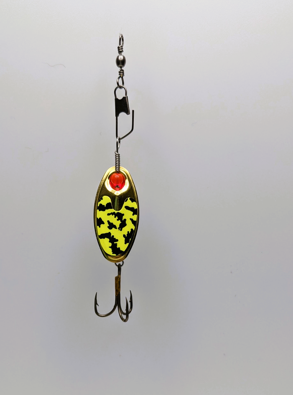 Chartreuse Tiger Brass Lure-Large (#507C)