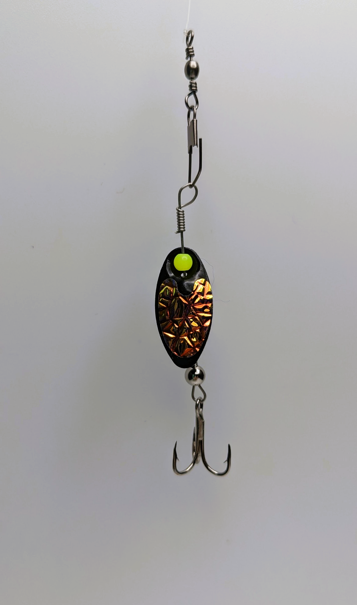 Orange Chartreuse Nickle Blade Lure-Large (#512IROC)