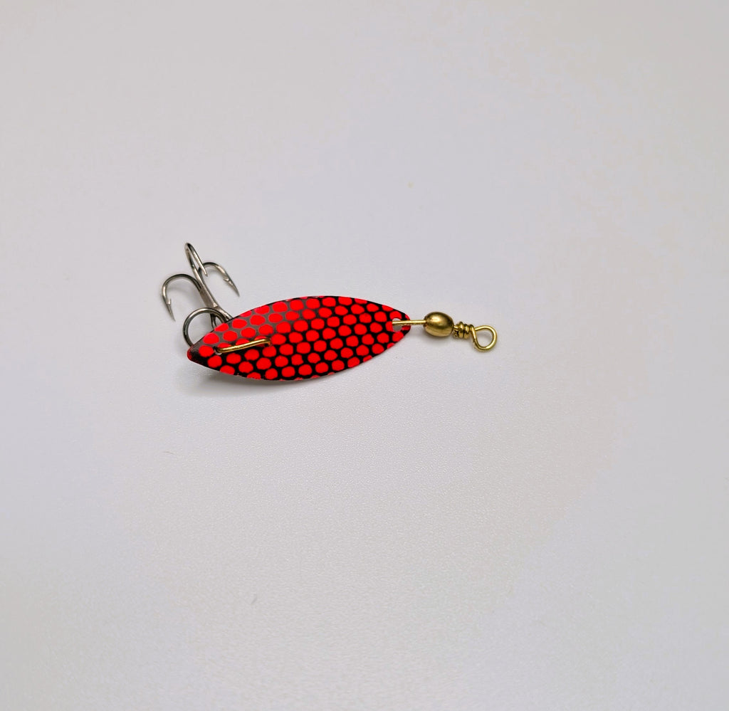 Dynamacs Trolling Spoon–Red/Black Honeycomb (#20709)