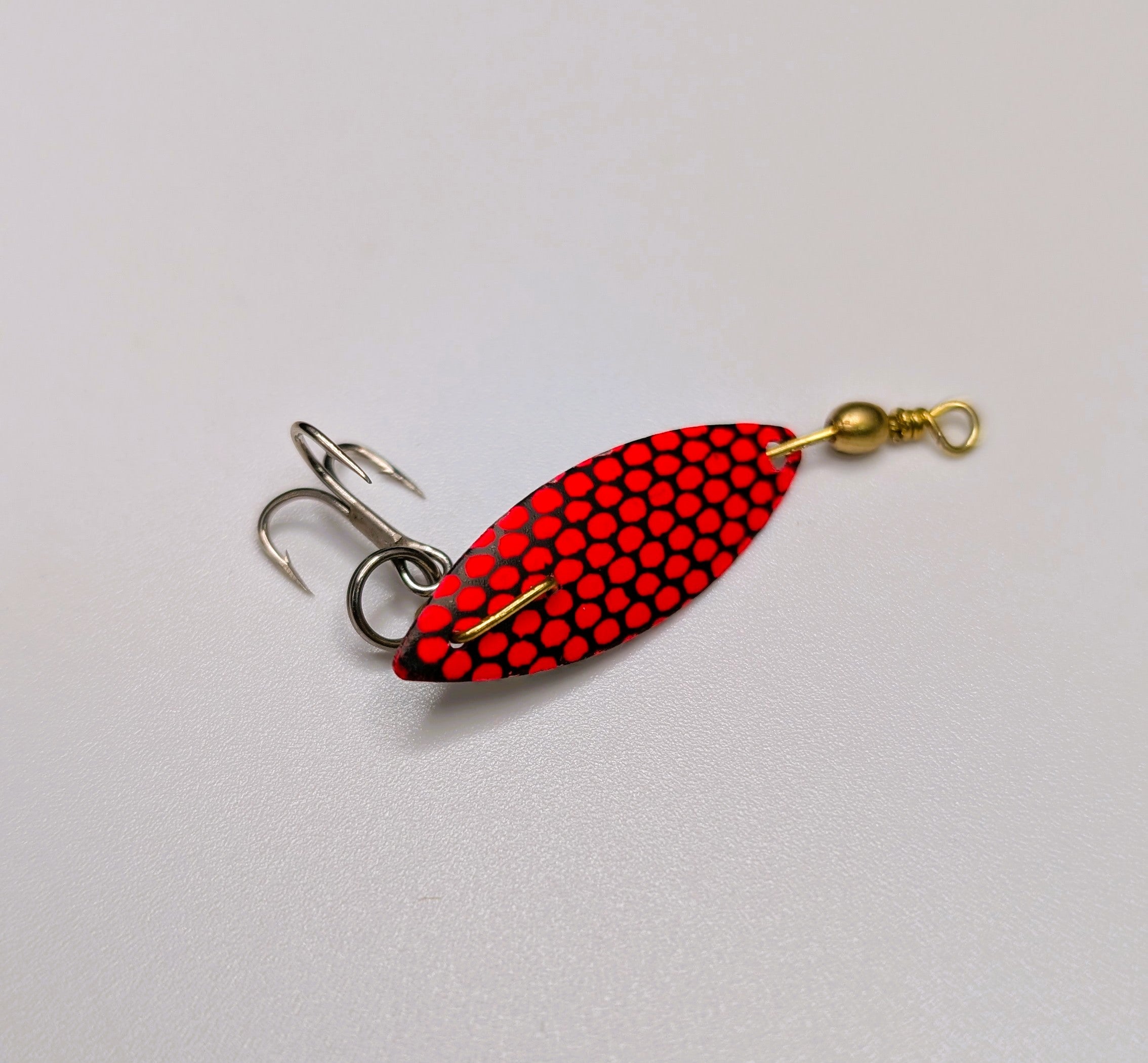 Dynamacs Trolling Spoon–Red/Black Honeycomb (#20709)