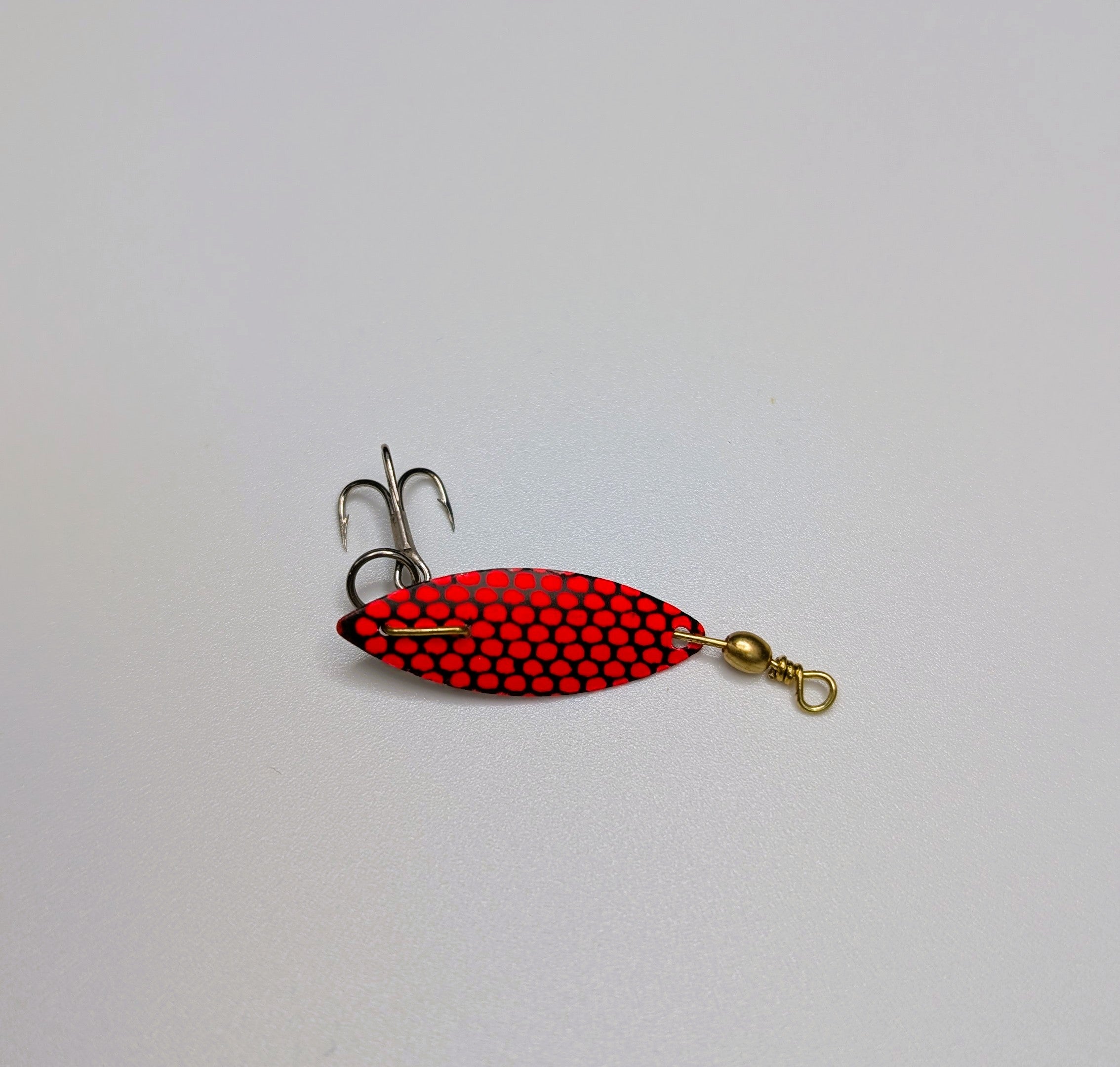 Dynamacs Trolling Spoon–Red/Black Honeycomb (#20709)