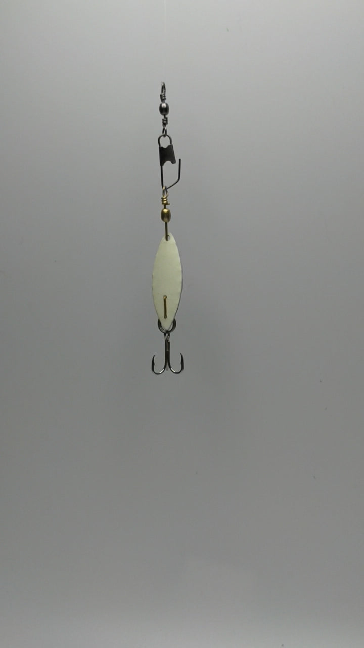 White Glow-in-the-Dark Dynamacs Trolling Spoon (#20700)